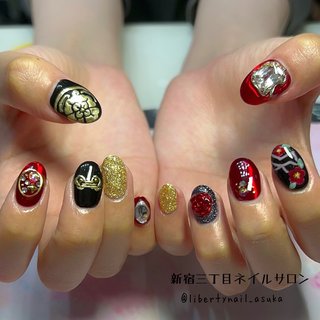 オーバル 刀剣乱舞のネイルデザイン ネイルブック