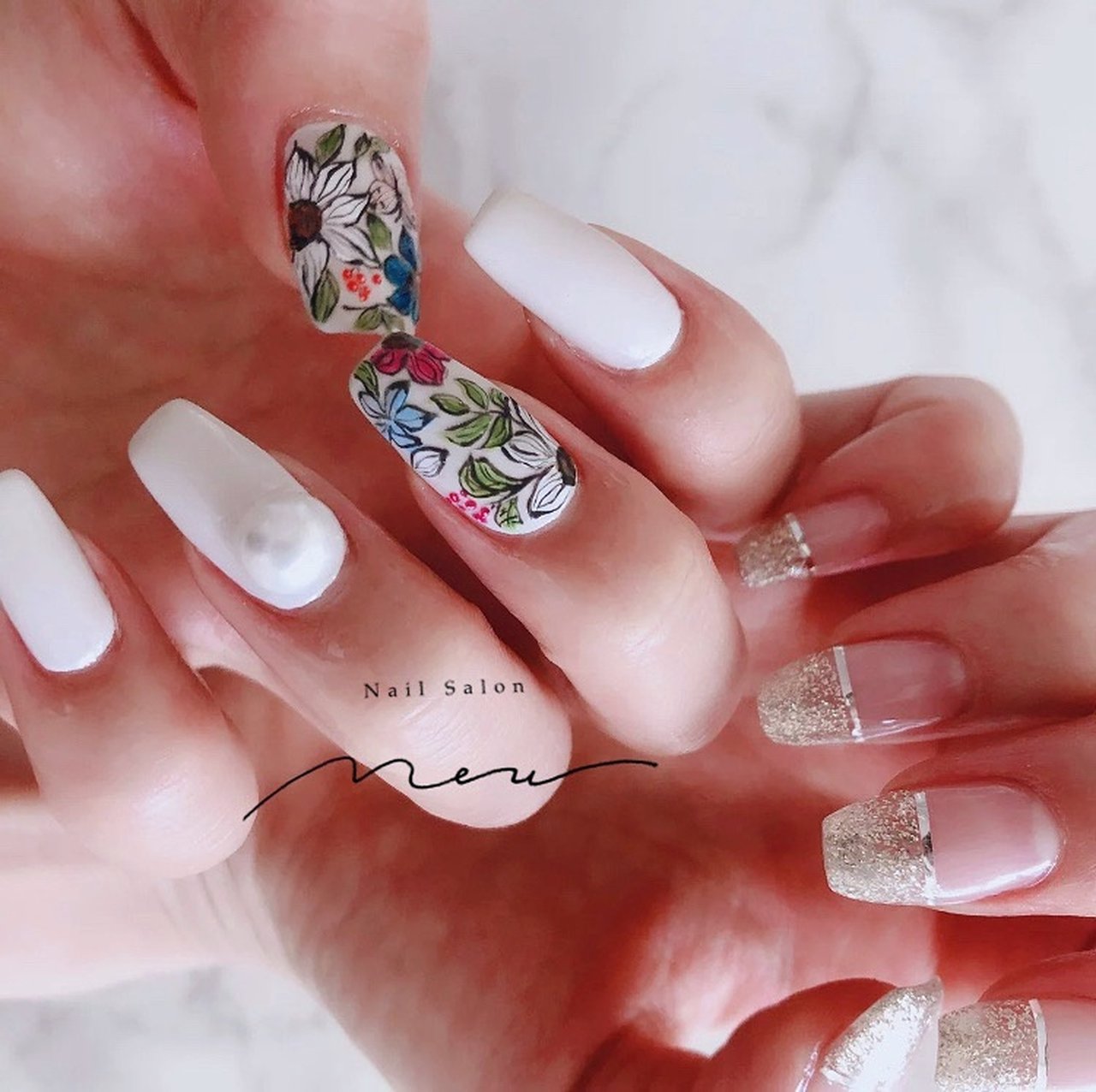 春 夏 オールシーズン フット フレンチ Nail Salon Mewのネイルデザイン No ネイルブック