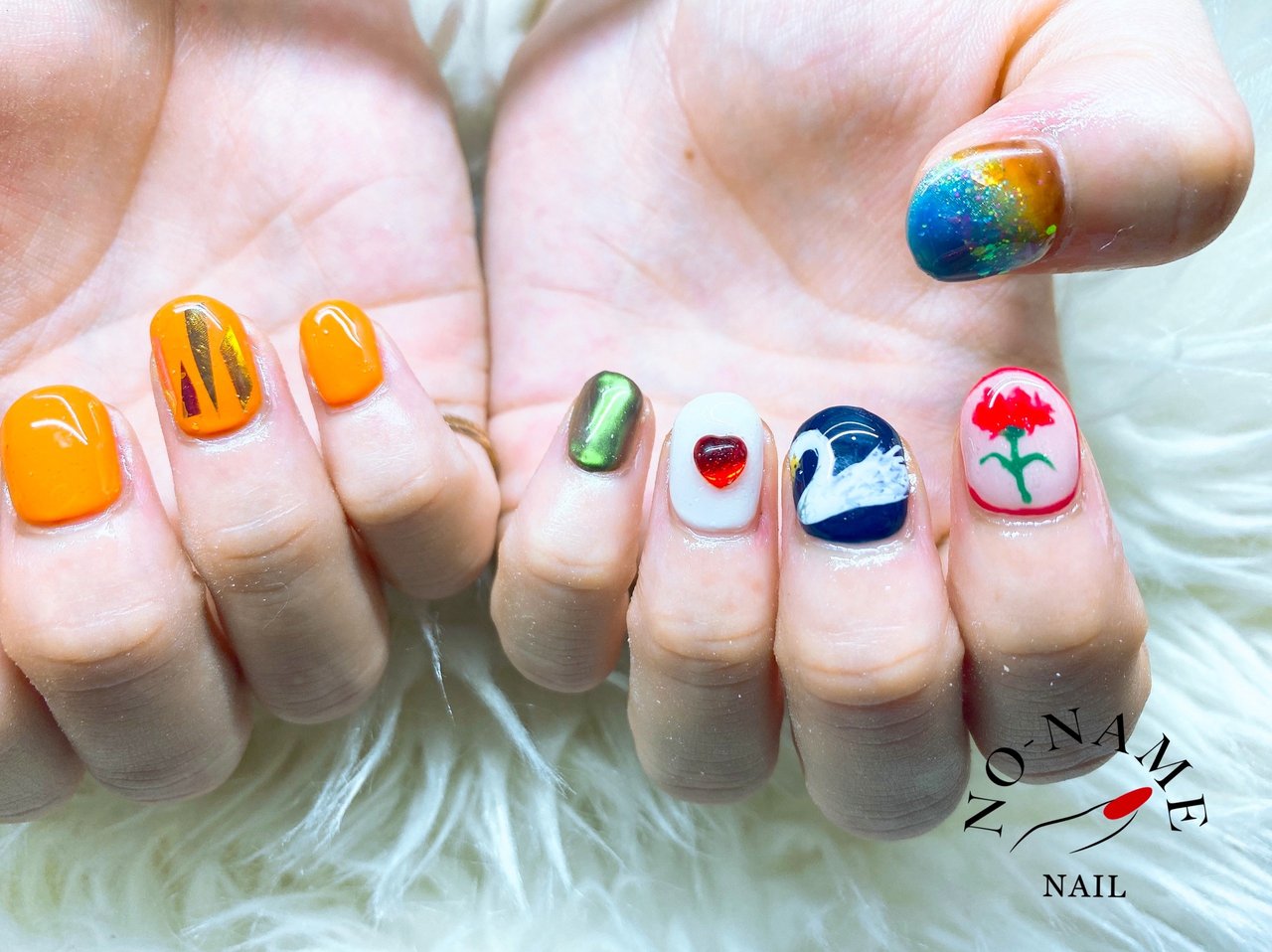 夏 ハンド オーロラ ジェルネイル お客様 Sonomiのネイルデザイン No ネイルブック