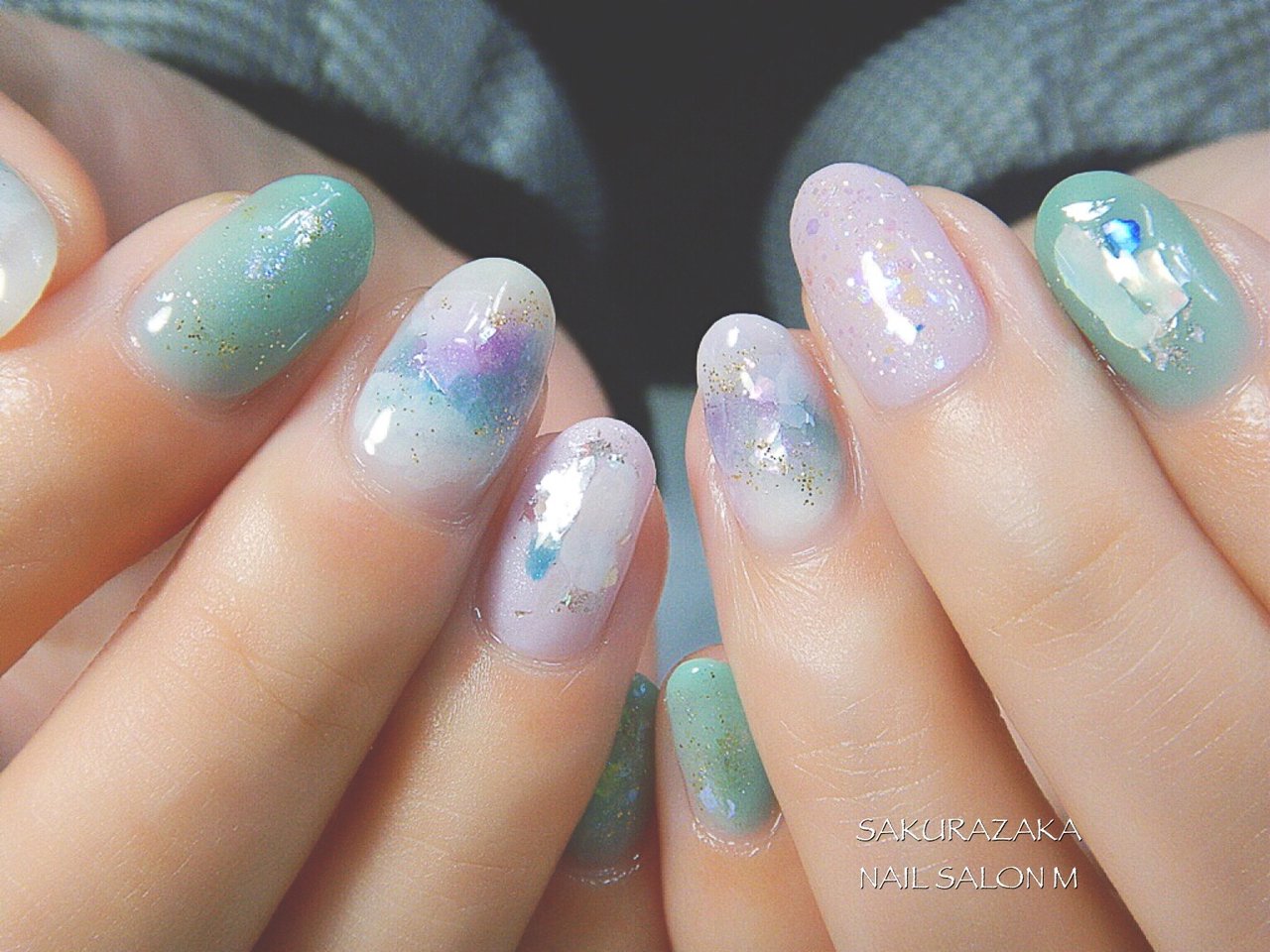 夏 梅雨 海 リゾート ハンド 桜坂ネイルサロンmのネイルデザイン No ネイルブック