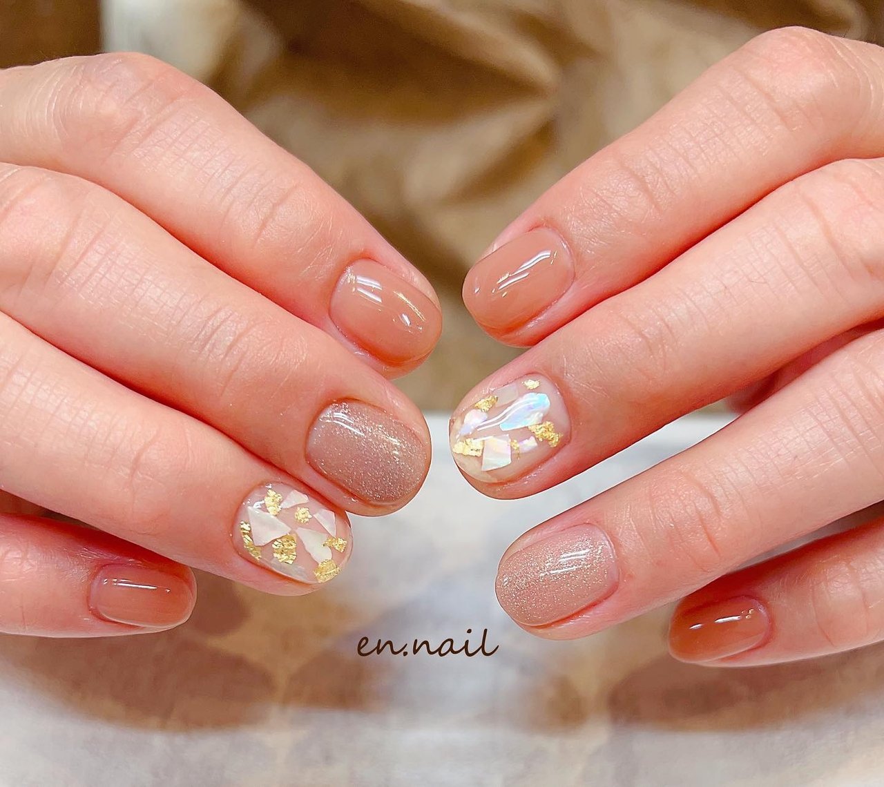 夏 オールシーズン 海 オフィス ハンド En Nailのネイルデザイン No ネイルブック