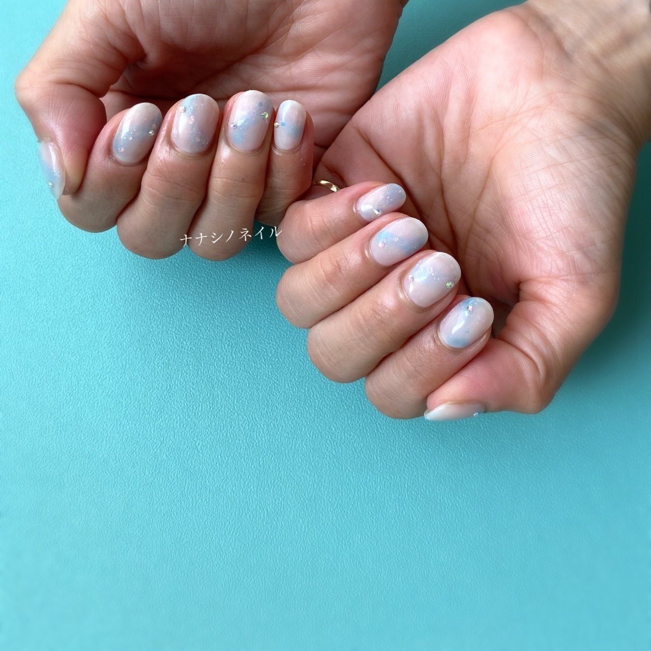 夏 七夕 ハンド シンプル キラキラ ナナシノネイルのネイルデザイン No ネイルブック