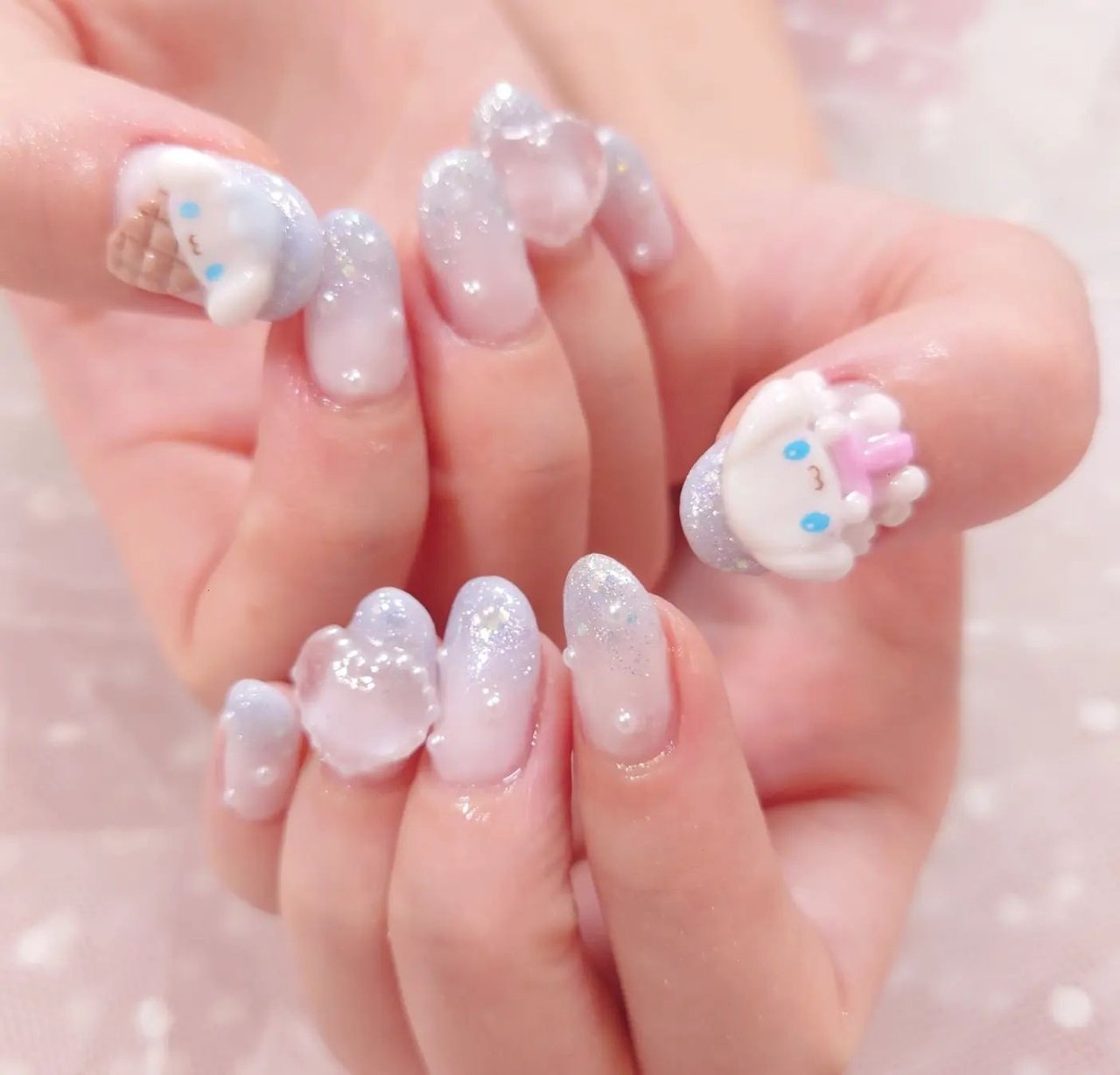 夏/オールシーズン/ハンド/ビジュー/3D - いろはねいる asakiのネイル