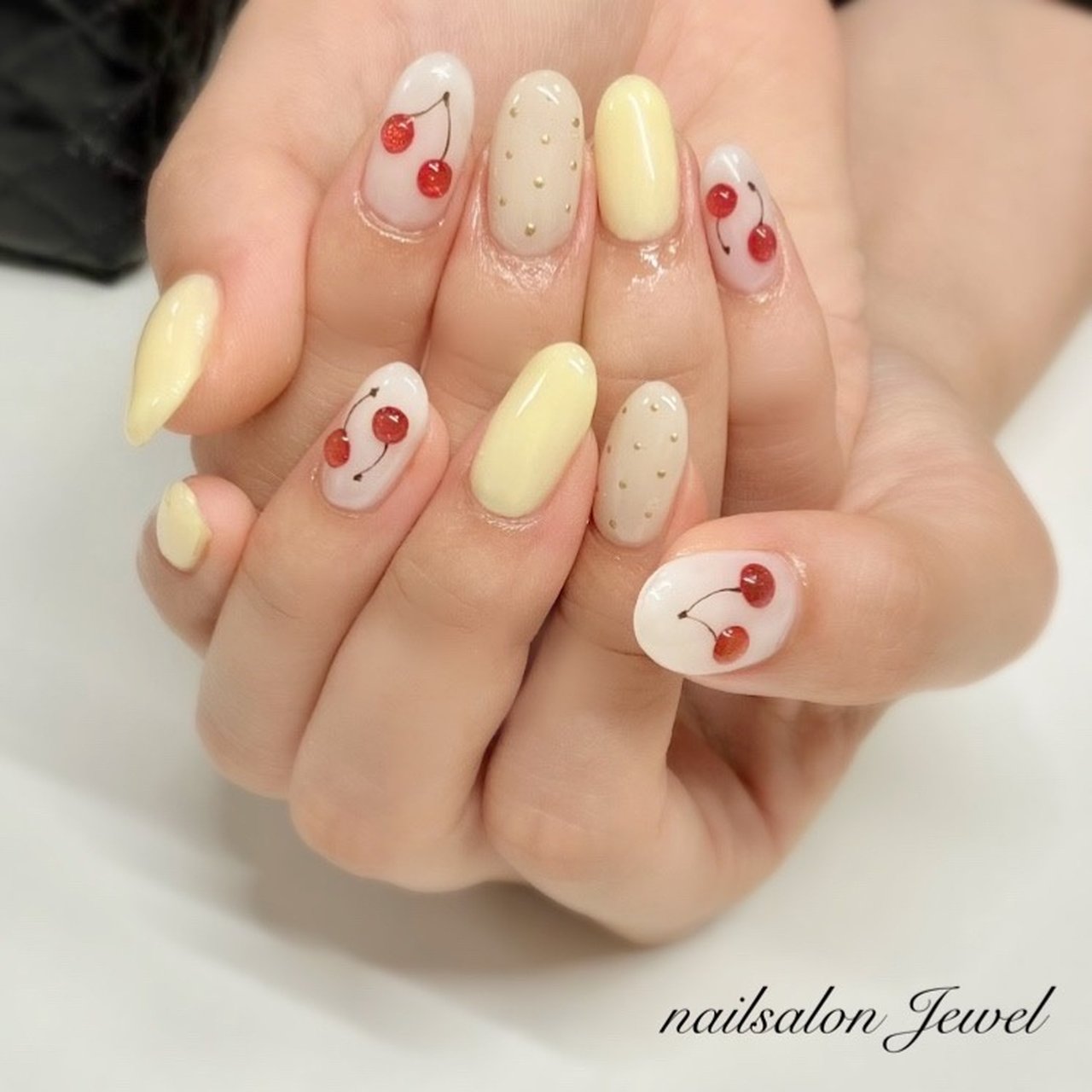 春 夏 ハンド フレンチ ドット Nailsalon Jewelのネイルデザイン No ネイルブック