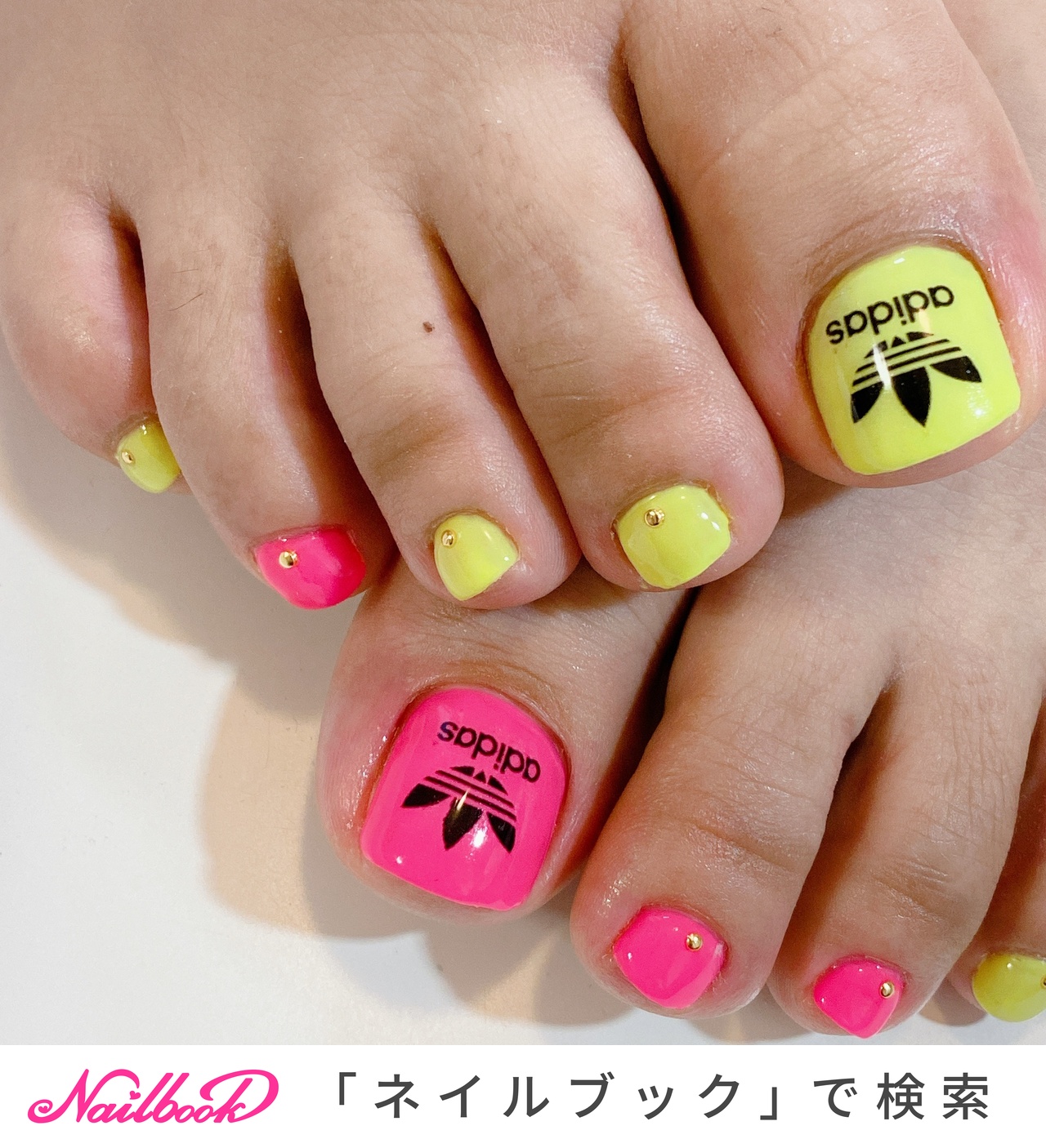 22年 新着順 フット アディダスネイルのネイルデザイン ネイルブック