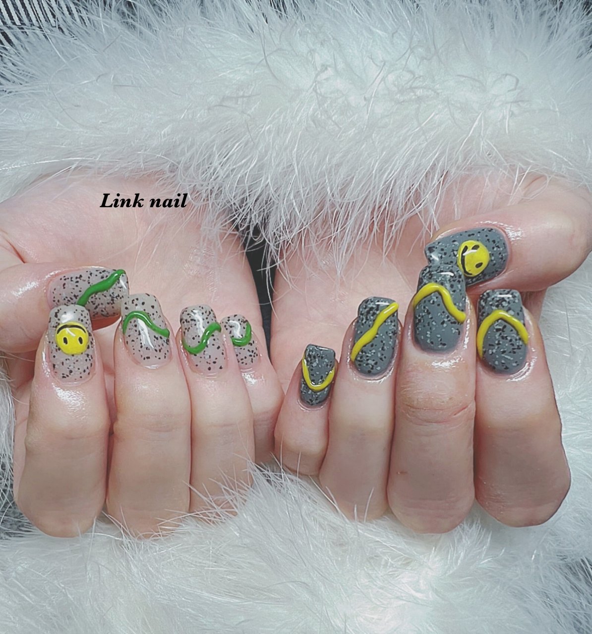 夏 オールシーズン ハンド 韓国 個性派 Link Nailのネイルデザイン No ネイルブック
