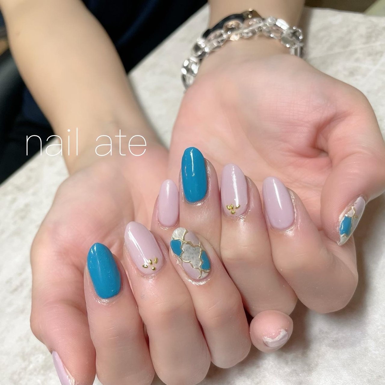 夏 ワンカラー ホワイト ピンク ブルー Ateのネイルデザイン No ネイルブック