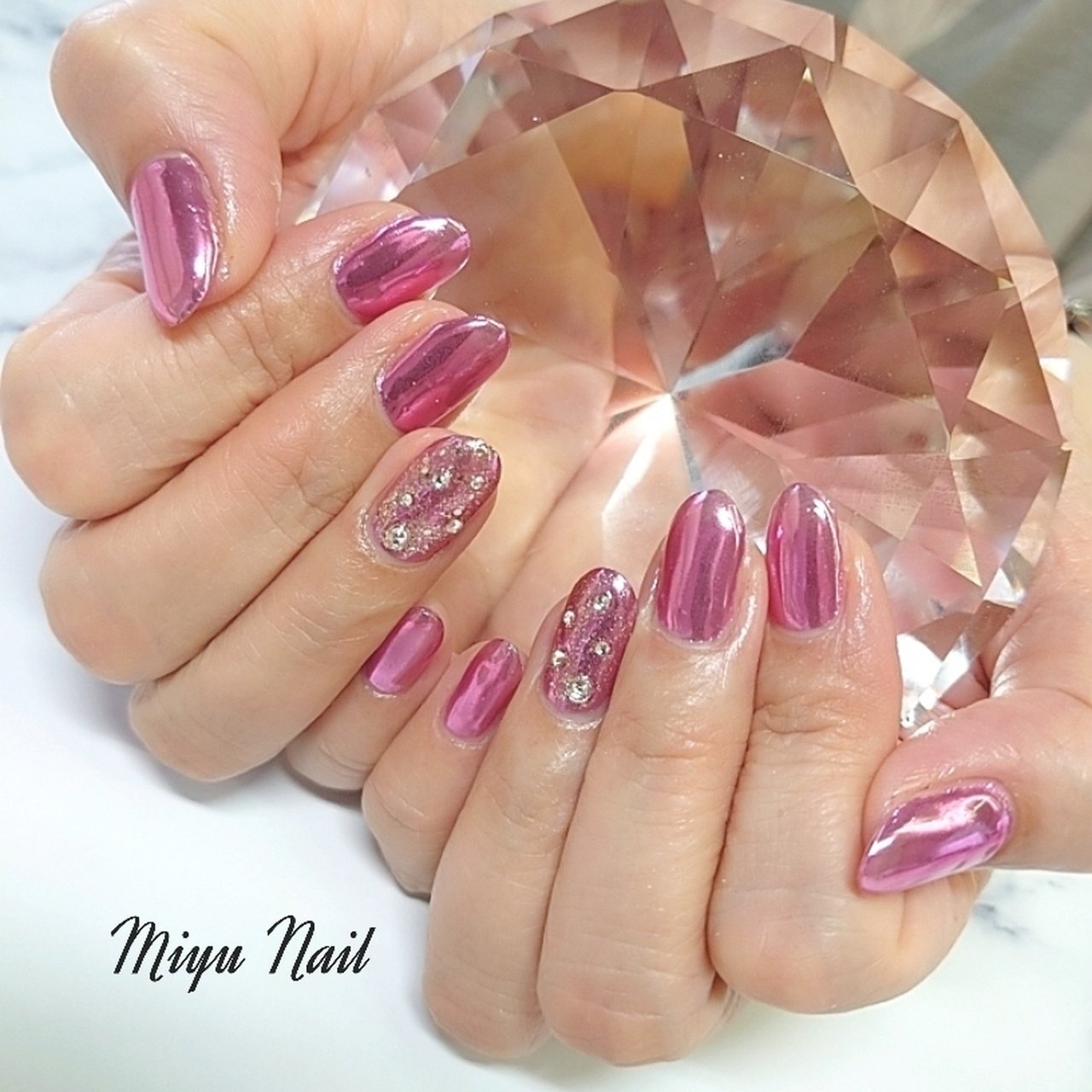 ハンド ピンク ジェルネイル お客様 Miyu Nailのネイルデザイン No ネイルブック