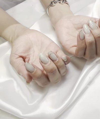 夏 ハンド ラメ ワンカラー ミディアム Zero Mam Nailのネイルデザイン No ネイルブック
