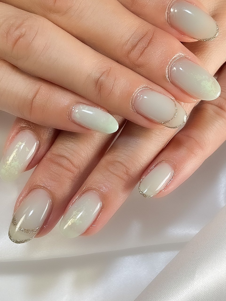 夏 ハンド ラメ ワンカラー ミディアム Zero Mam Nailのネイルデザイン No ネイルブック
