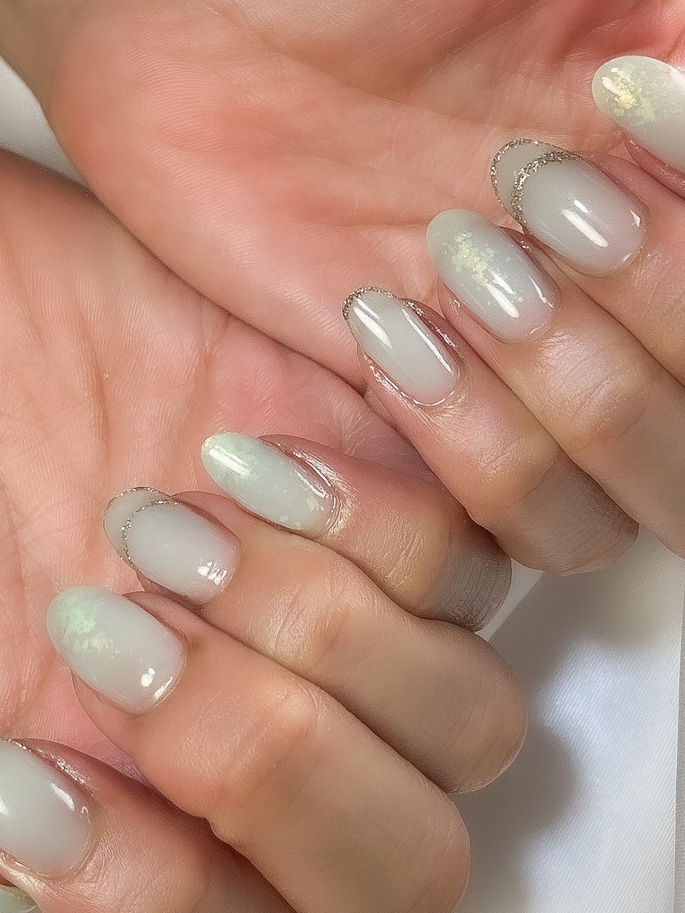 夏 ハンド ラメ ワンカラー ミディアム Zero Mam Nailのネイルデザイン No ネイルブック