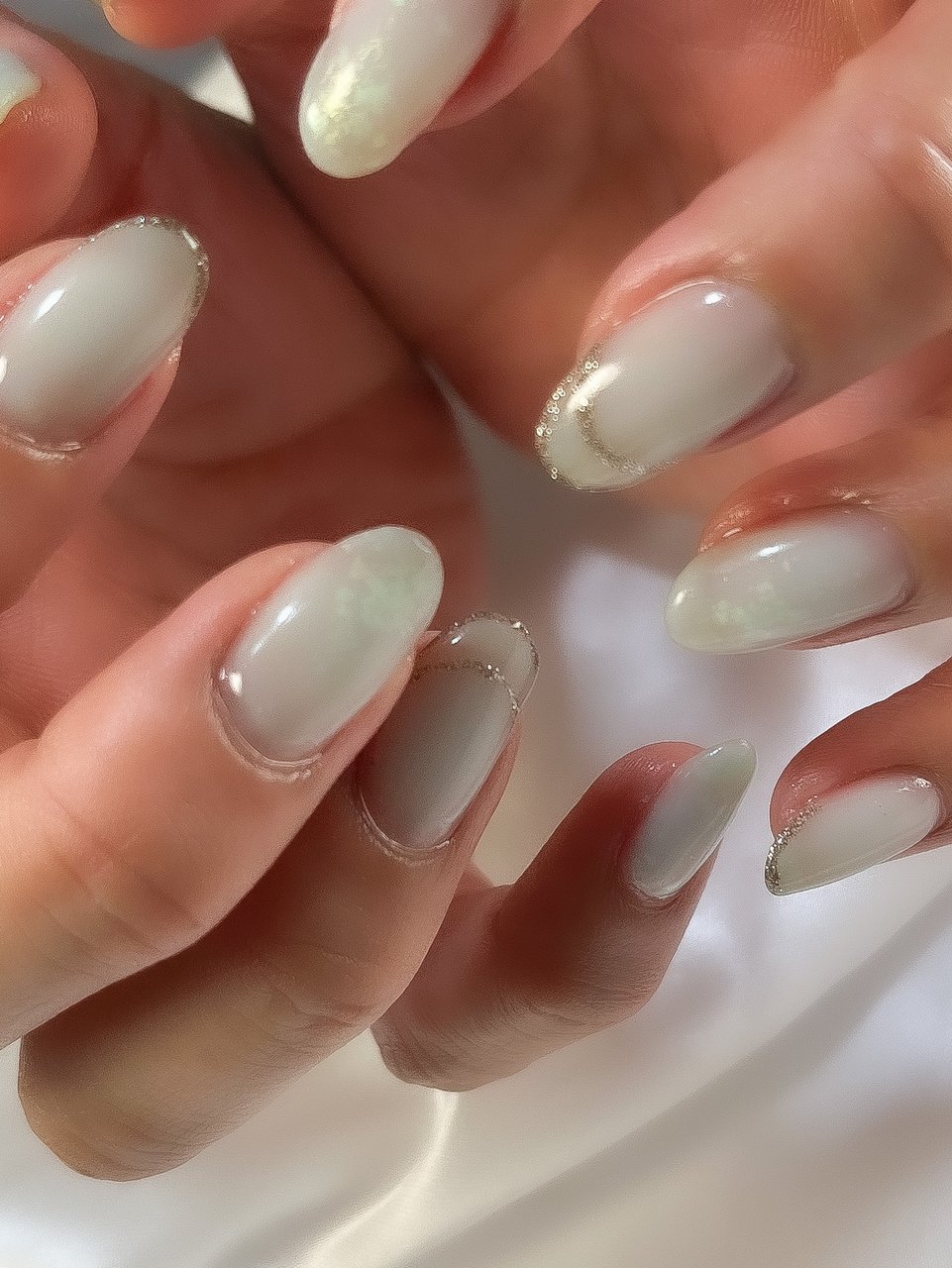 夏 ハンド ラメ ワンカラー ミディアム Zero Mam Nailのネイルデザイン No ネイルブック