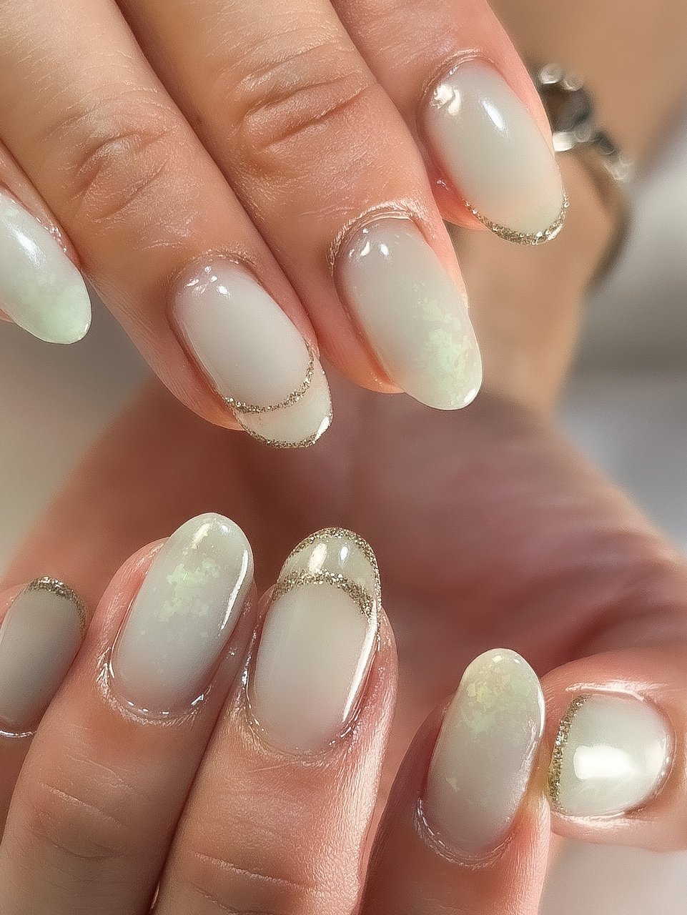 夏 ハンド ラメ ワンカラー ミディアム Zero Mam Nailのネイルデザイン No ネイルブック