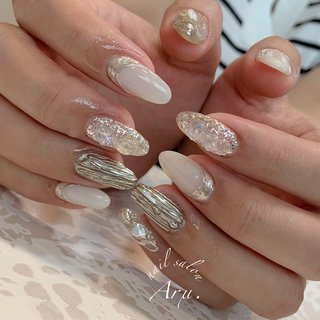 人気順｜#シルバーフレンチのネイルデザイン｜ネイルブック