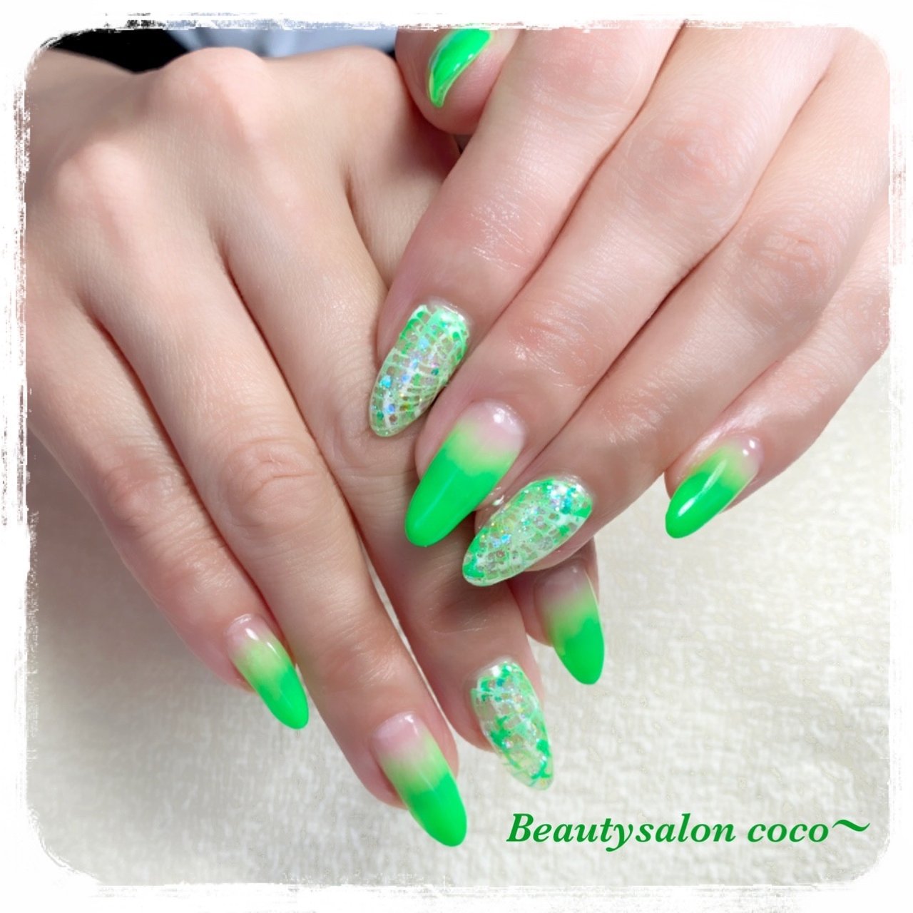 夏 ハンド ワンカラー ロング ラウンド ビューティーサロンcoco 草加のネイルデザイン No ネイルブック