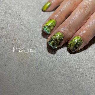 黄緑のネイルデザイン ネイルブック