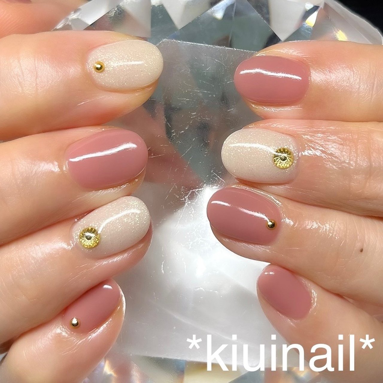 オールシーズン ハンド ショート オーバル ベージュ Kiuinailのネイルデザイン No ネイルブック