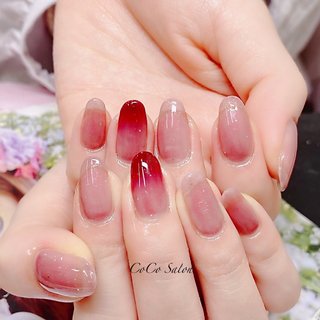 ワインレッドネイルのネイルデザイン ネイルブック