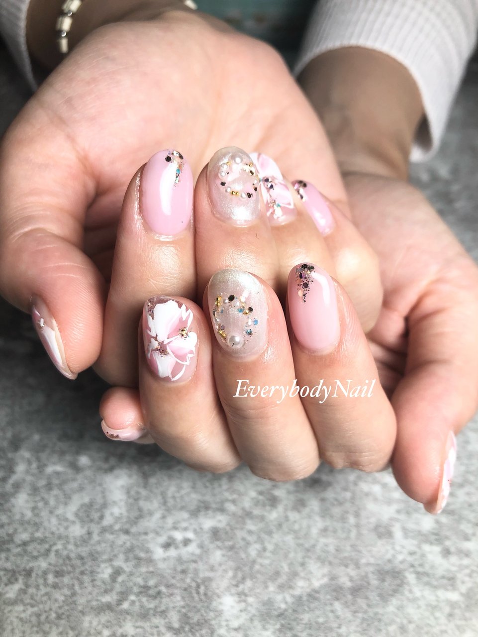 春 夏 卒業式 入学式 ハンド Everybodynailのネイルデザイン No ネイルブック