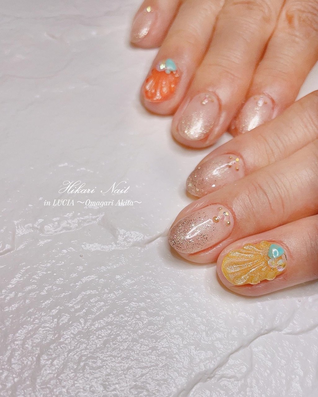 夏 旅行 七夕 リゾート ハンド 大曲hikari Nail ﾋｶﾘﾈｲﾙのネイルデザイン No ネイルブック