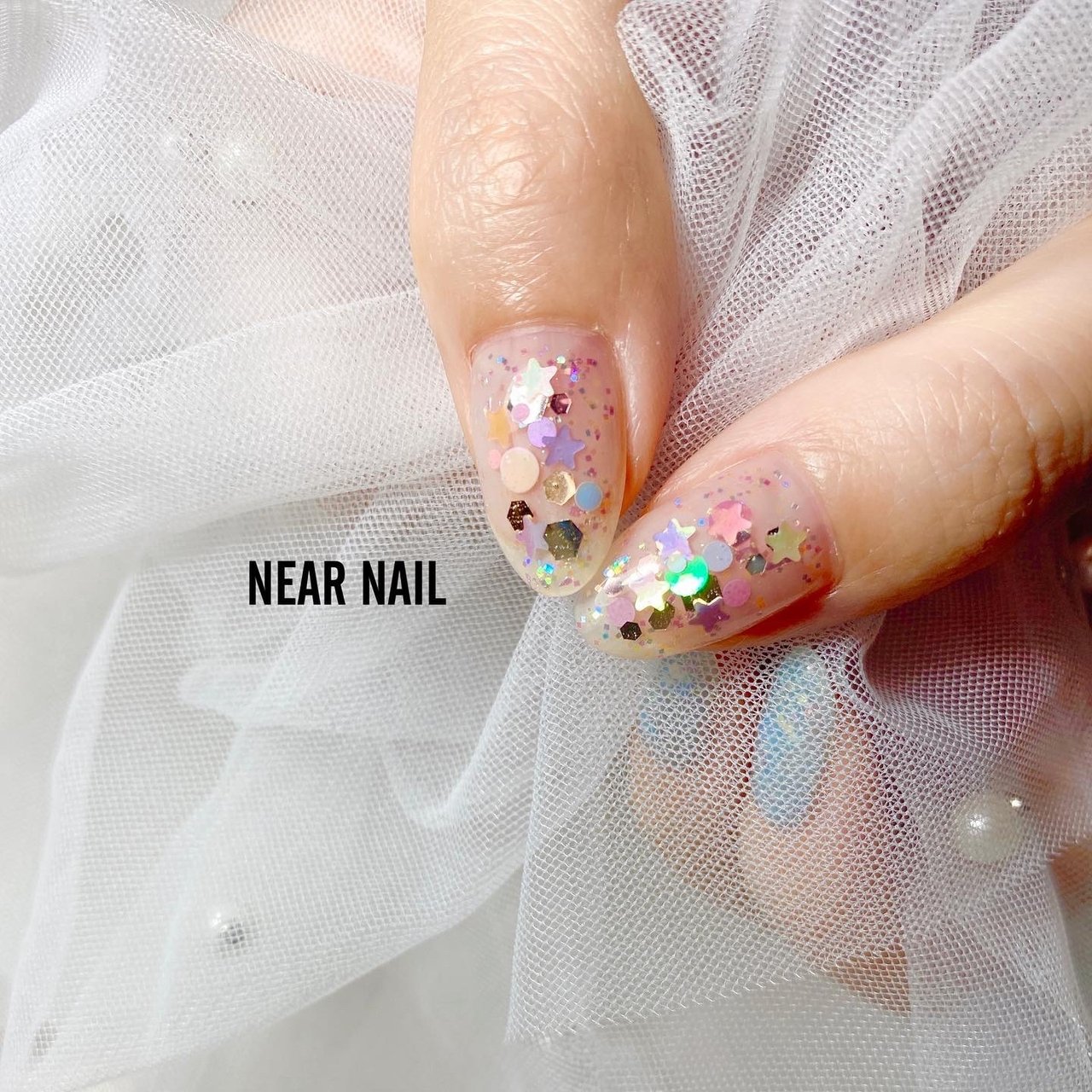 春 夏 ハンド 星 キラキラ Near Nailのネイルデザイン No ネイルブック