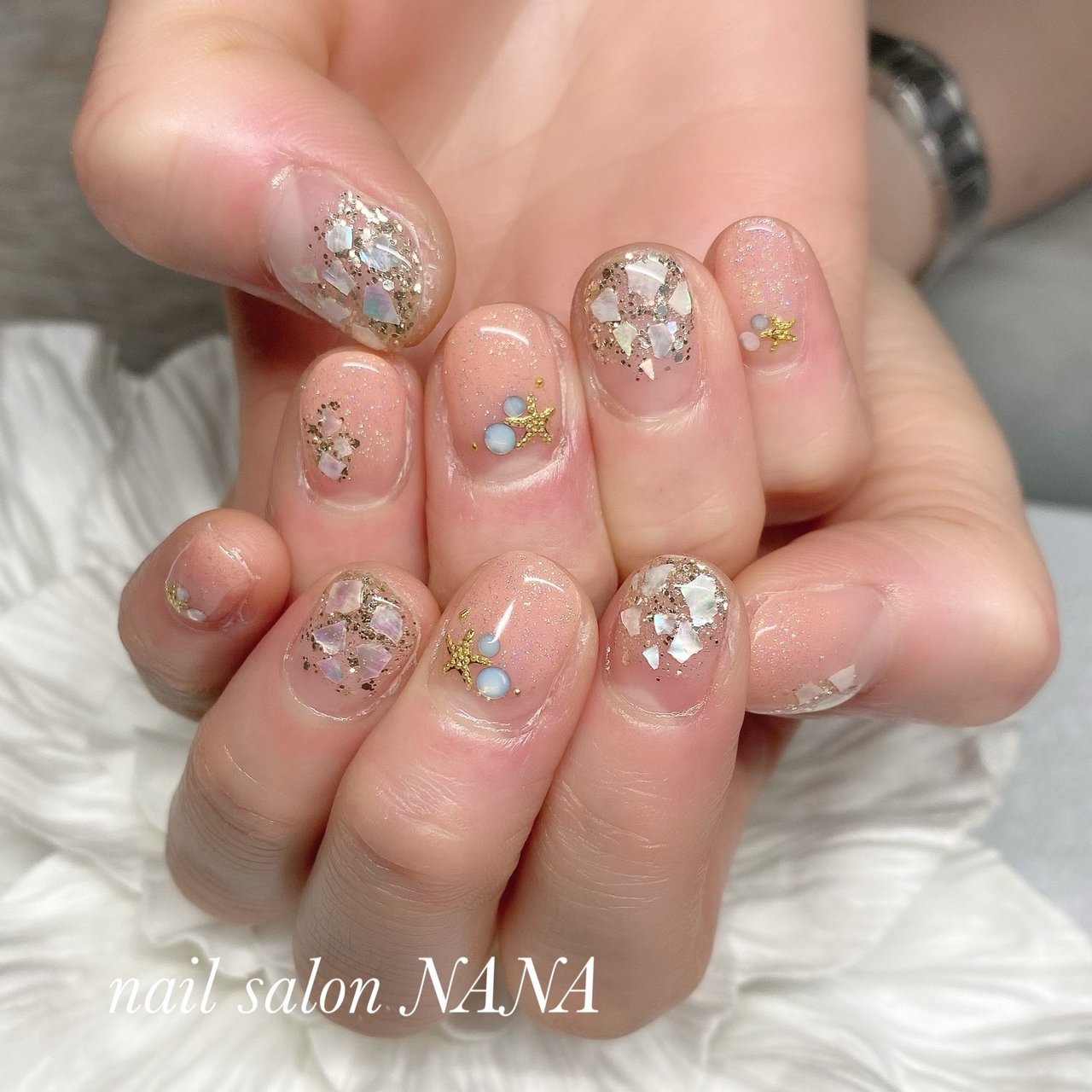 春 夏 ハンド グラデーション ラメ Nail Salon Nanaのネイルデザイン No ネイルブック