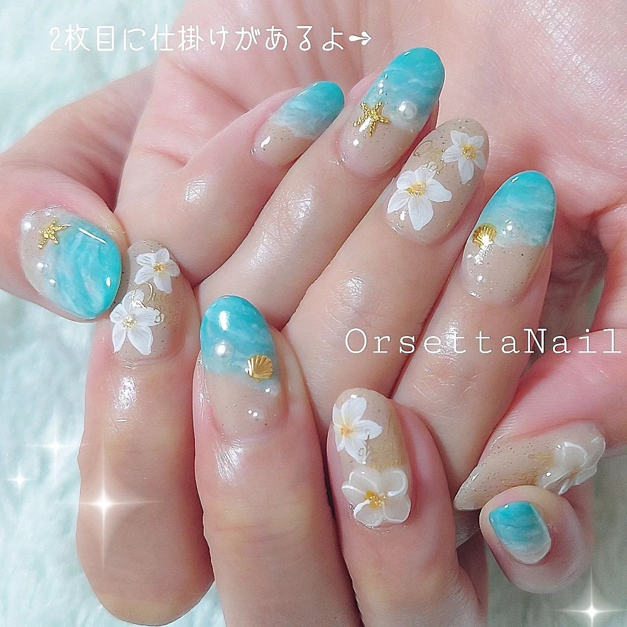 夏 海 リゾート デート ハンド Aya Orsettaのネイルデザイン No ネイルブック