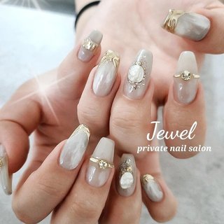 新品　ripinail リピネイル　フレンチ✖️ビジュー 1280_lc