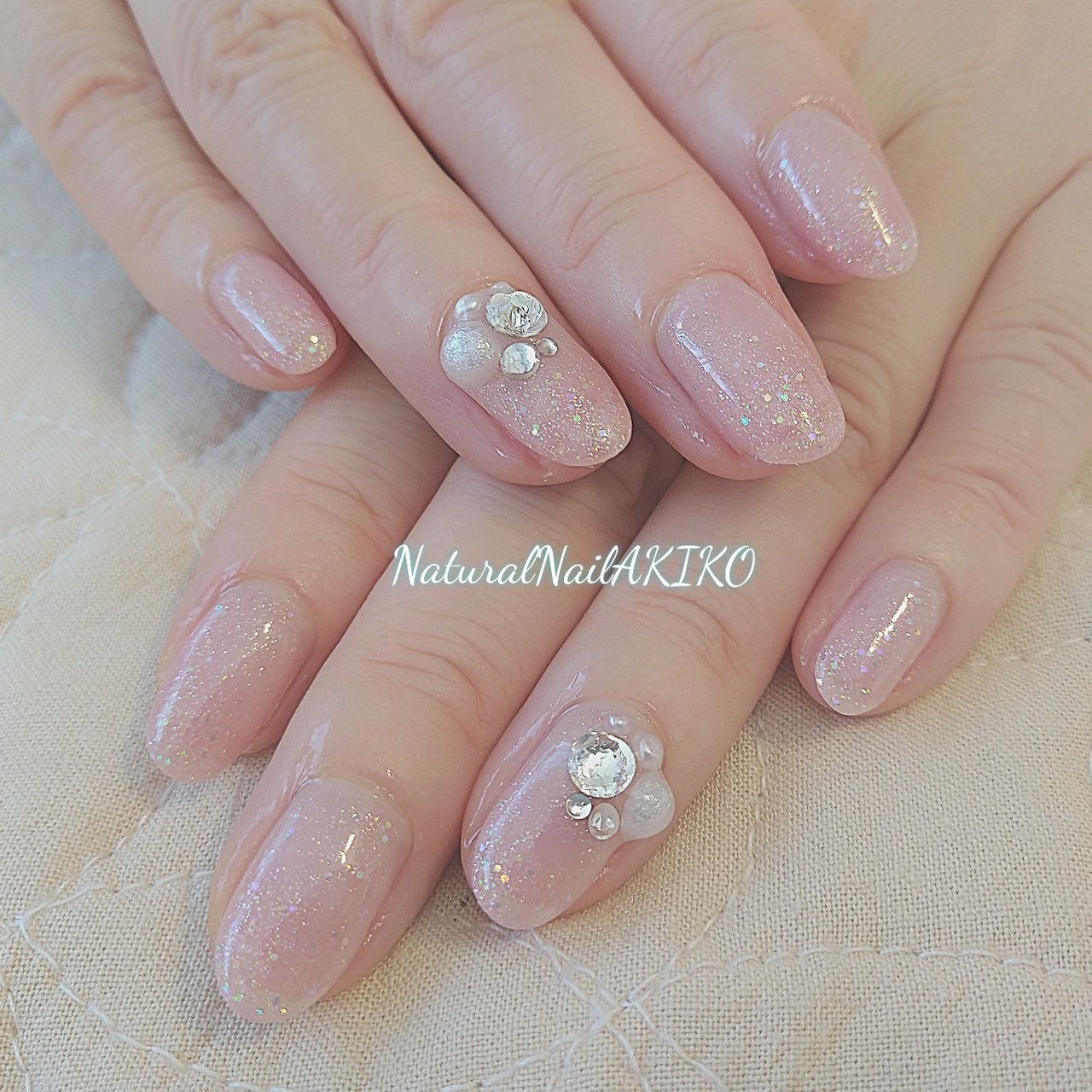 夏 ハンド ラメ キラキラ クリア Nail Akikoのネイルデザイン No ネイルブック