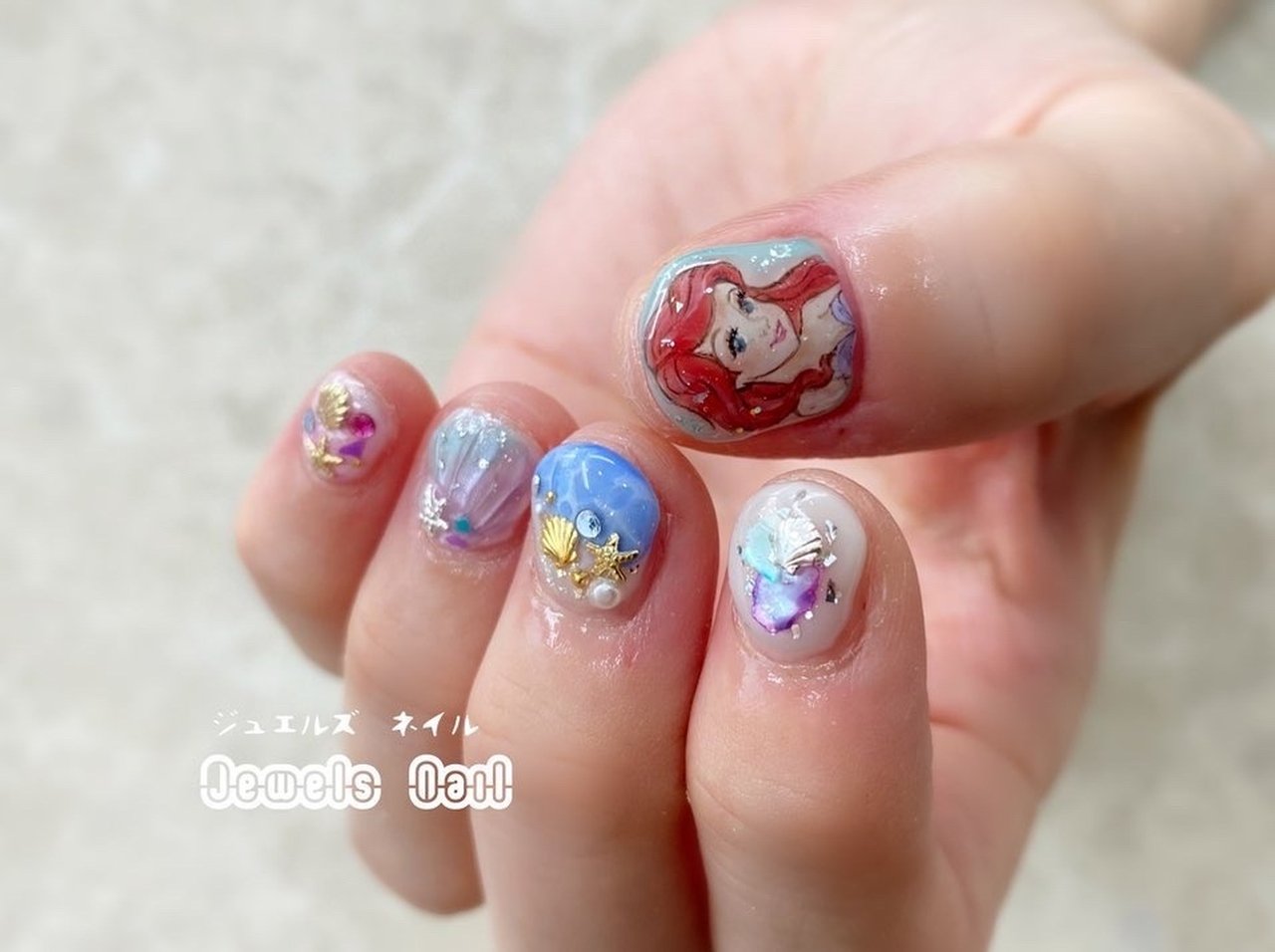 アリエル 痛ネイル ネイルチップ ディズニー Ljroma It