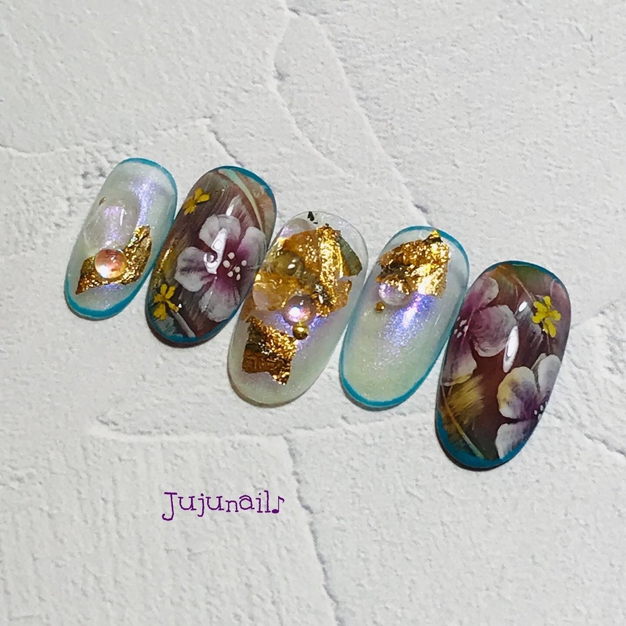 春 夏 梅雨 浴衣 ハンド じゅじゅのネイルデザイン No ネイルブック