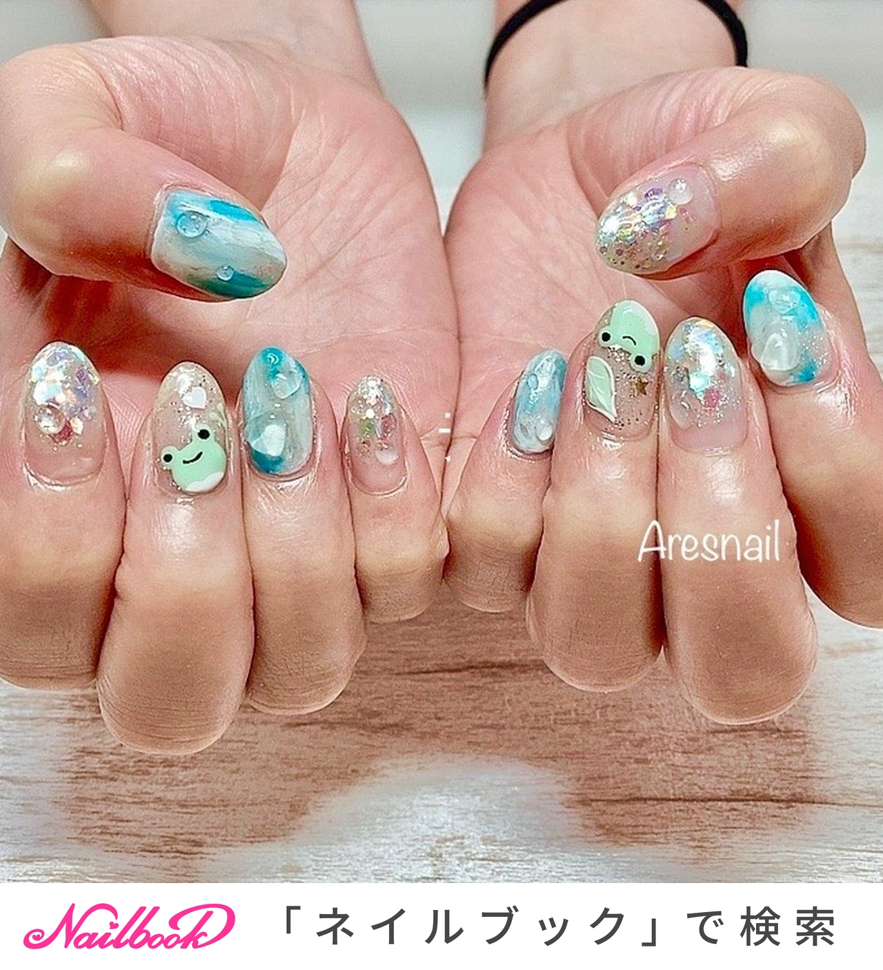 超特価SALE開催！ 夏/梅雨/ハンド/水滴/キラキラ - Azusa Kijimaのネイルデザイン ネイルアート用品(筆など)