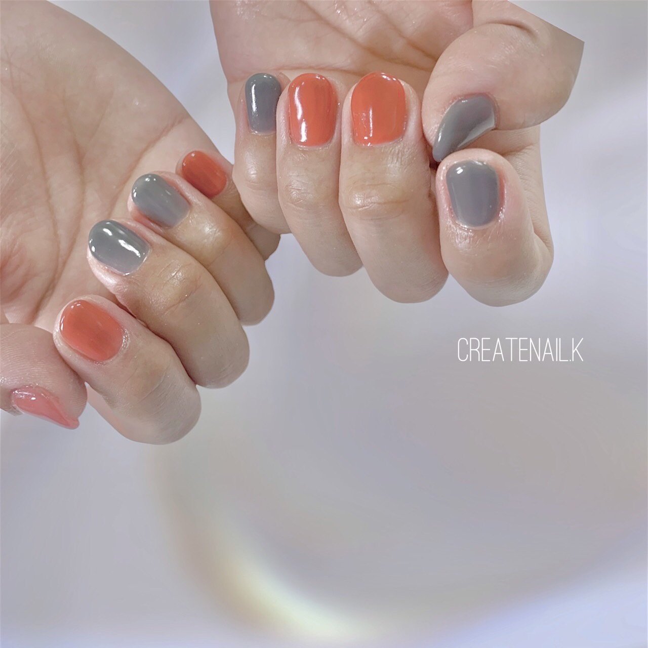 夏 ハンド ワンカラー ショート ラウンド Kana Createnail K のネイルデザイン No ネイルブック