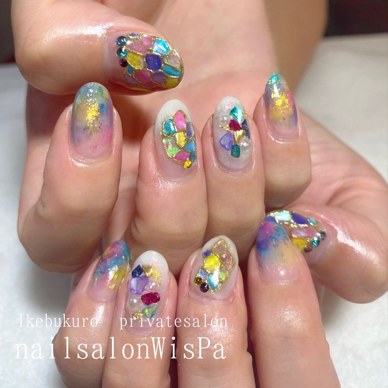 夏 リゾート パーティー ハンド グラデーション Wispaのネイルデザイン No ネイルブック