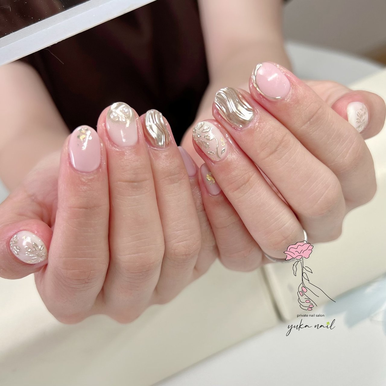 ブライダル ハンド ジェルネイル お客様 Yuka Nailのネイルデザイン No ネイルブック