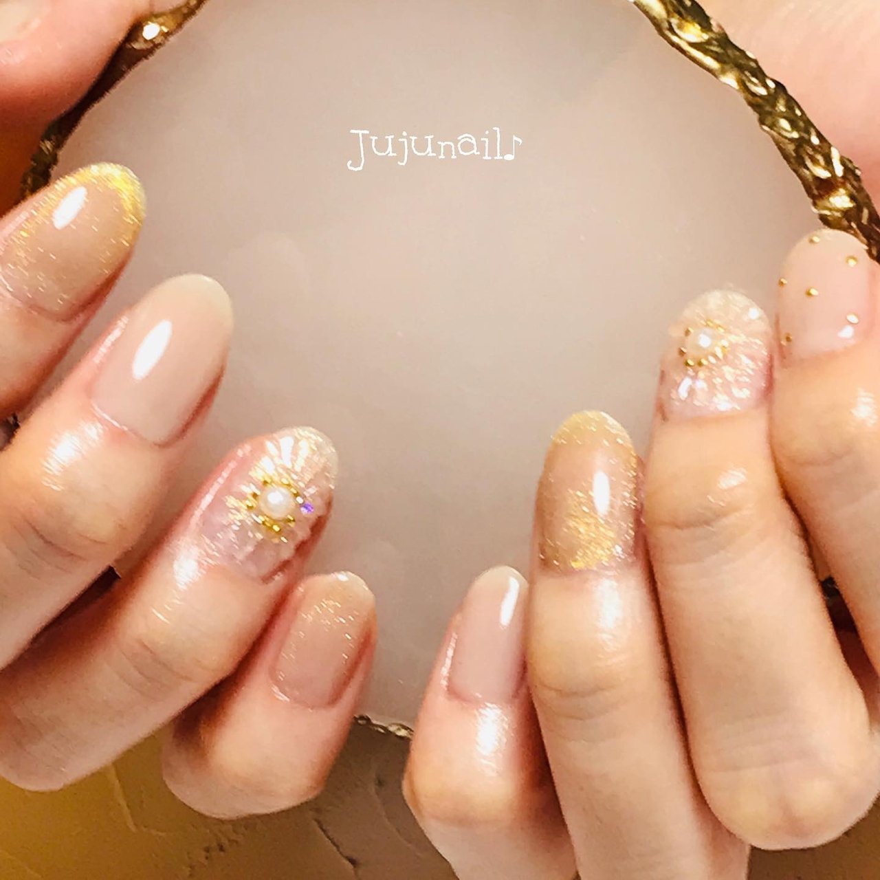 春 夏 オフィス デート ハンド じゅじゅのネイルデザイン No ネイルブック