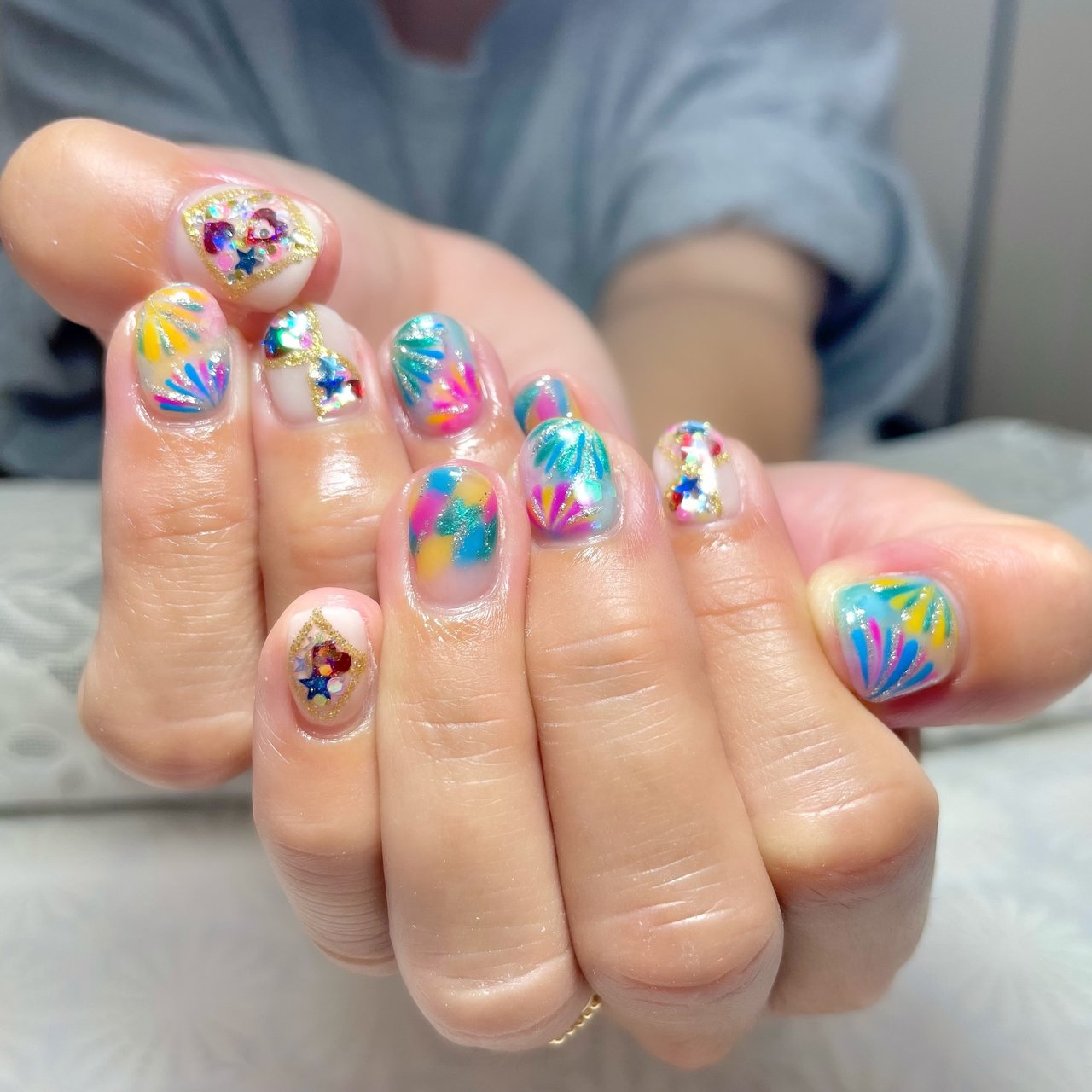 夏 リゾート パーティー ハンド ホログラム Only Nail 西船橋南口徒歩6分 のネイルデザイン No ネイルブック