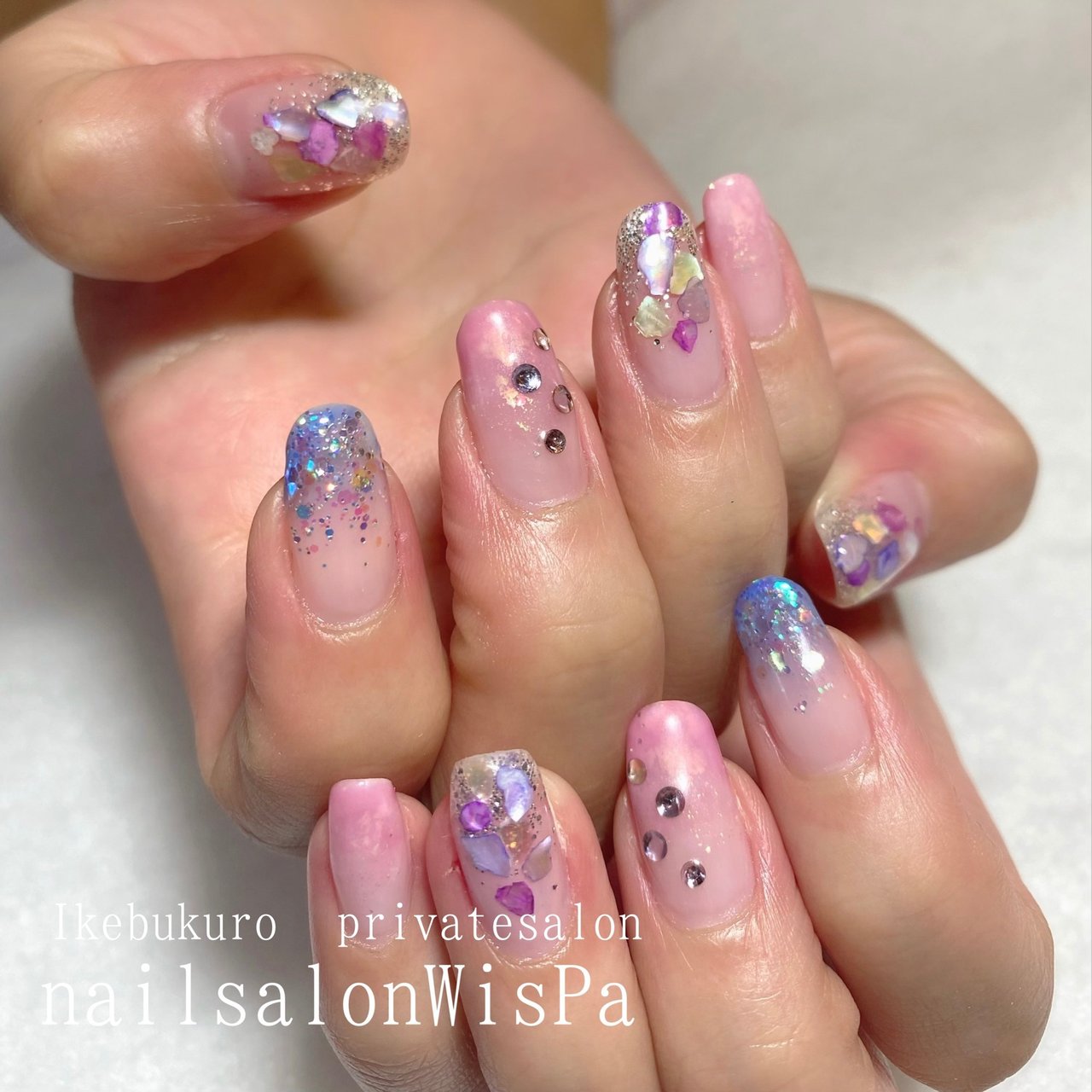 夏 浴衣 デート ハンド グラデーション Wispaのネイルデザイン No ネイルブック