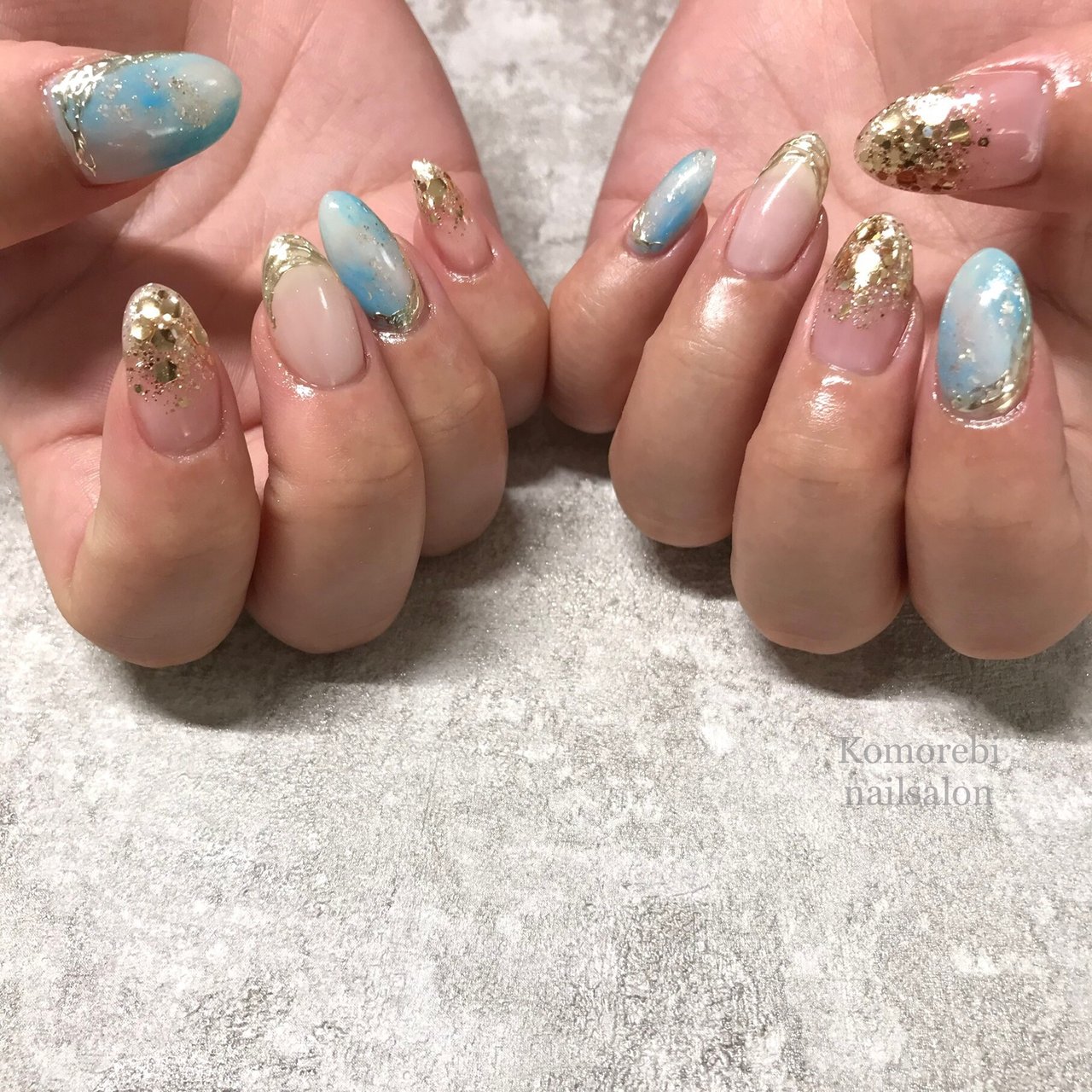 夏 オールシーズン 旅行 海 ハンド Komorebi Nailsalonのネイルデザイン No ネイルブック