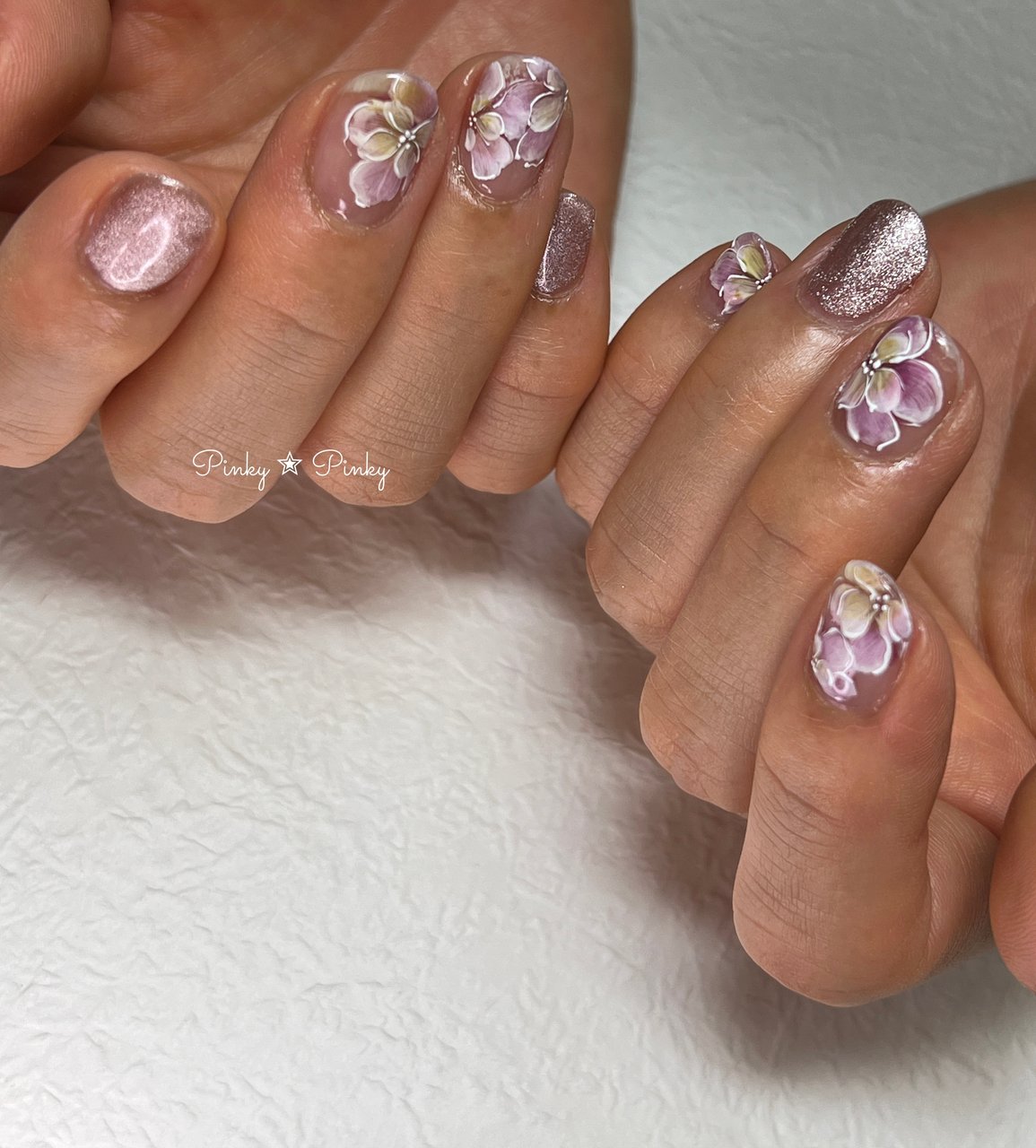 オールシーズン/リゾート/浴衣/ブライダル/ハンド ネイルサロン＆ネイルスクールPinky Pinkyのネイルデザイン[No