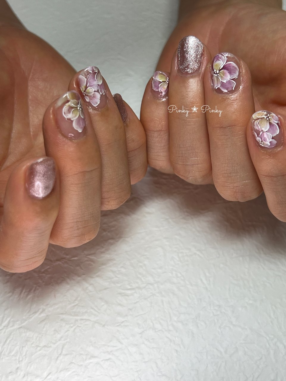 オールシーズン/リゾート/浴衣/ブライダル/ハンド ネイルサロン＆ネイルスクールPinky Pinkyのネイルデザイン[No