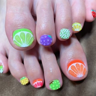 人気順｜フット/#ピンクグレープフルーツのネイルデザイン｜ネイルブック