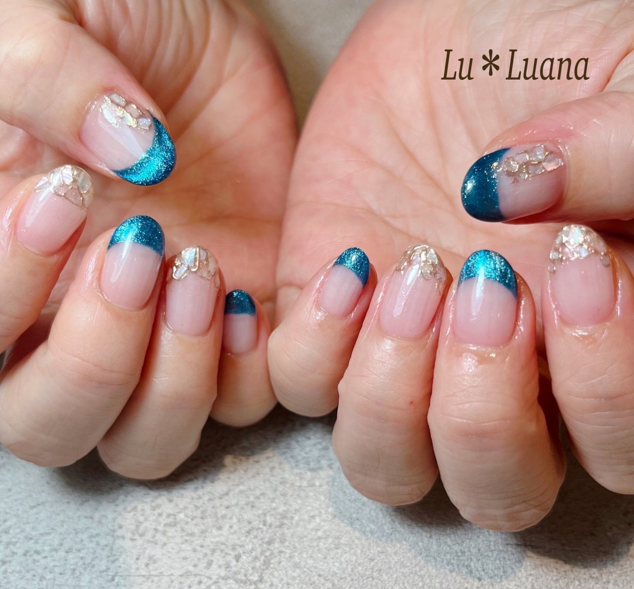 夏 ハンド フレンチ シェル ホワイト ネイルサロンルアナのネイルデザイン No ネイルブック