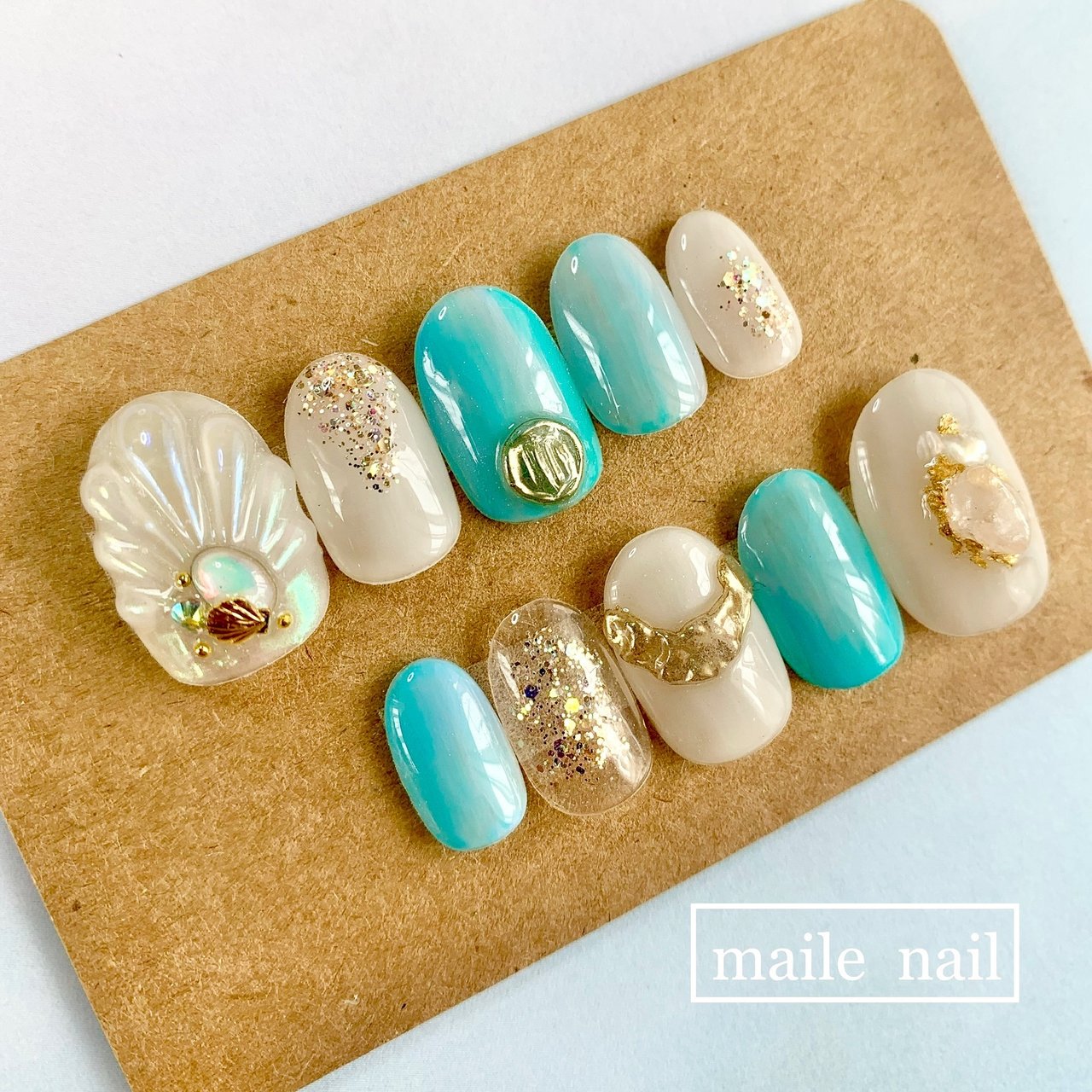 夏/海/リゾート/浴衣/ハンド - maile＿nailのネイルデザイン[No 
