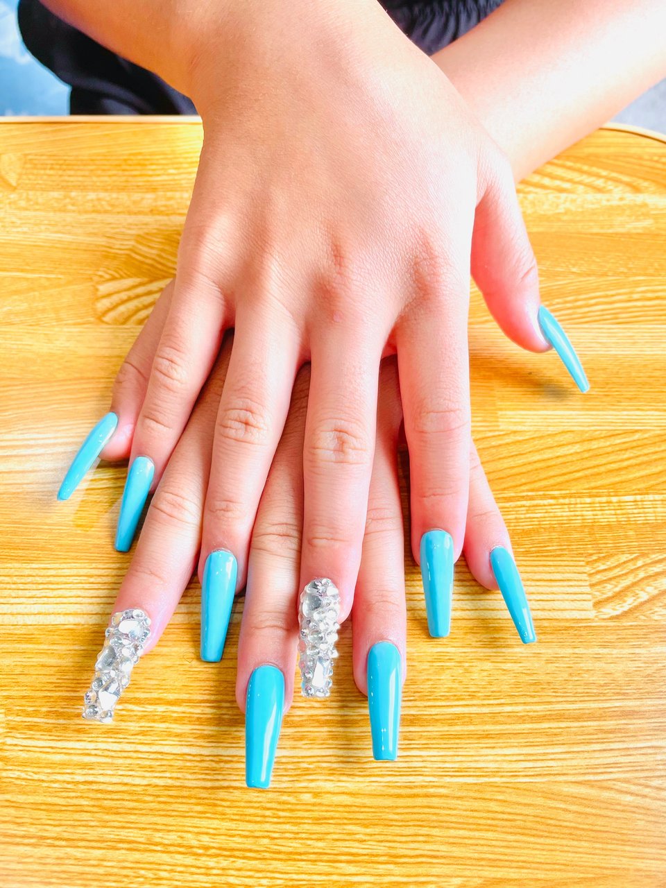 ハンド/ロング/水色 - N3♡NAILのネイルデザイン[No.7419352]｜ネイル