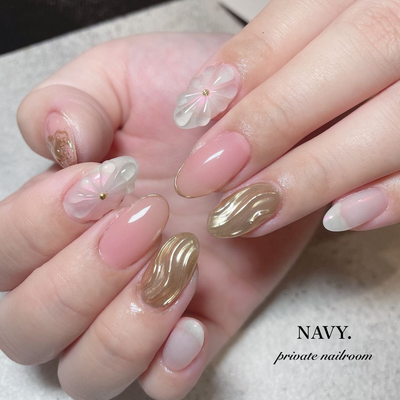 ミラー Navy ネイビー のネイルデザイン No ネイルブック