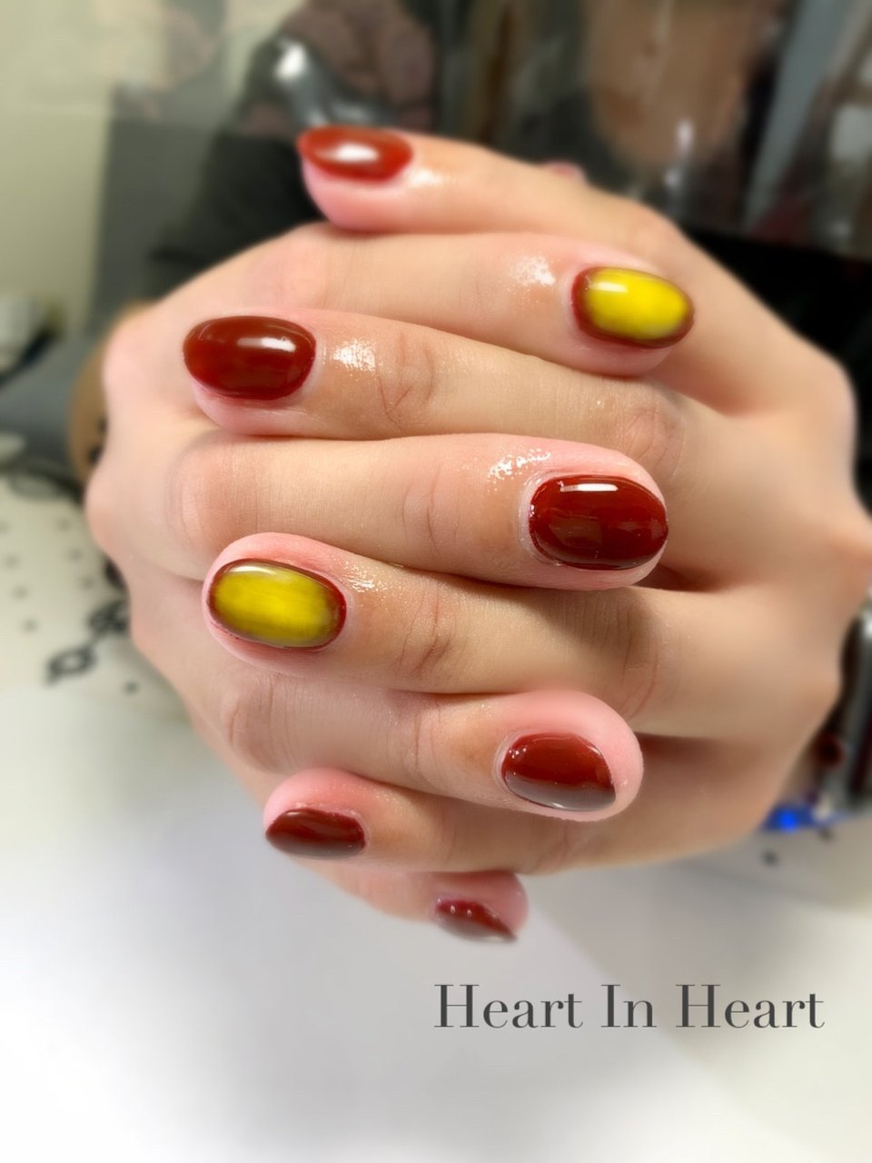 オールシーズン ハンド シンプル グラデーション ショート Heart In Heartのネイルデザイン No ネイルブック