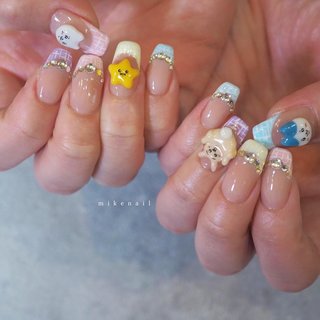 即納可 しのぐ 現品ネイルチップ ちいかわネイル マグネットネイル 地雷系 