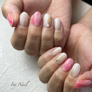 縦マーブルネイルのネイルデザイン ネイルブック