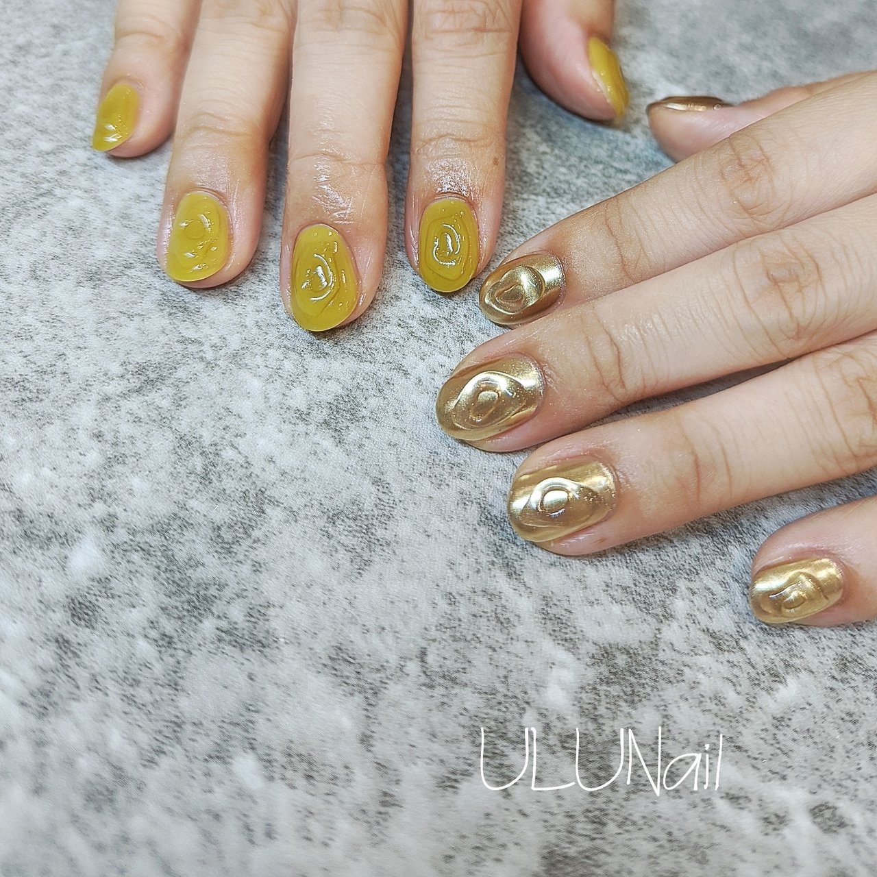 オールシーズン オフィス 女子会 ハンド 水滴 Ulunail Kanaのネイルデザイン No ネイルブック